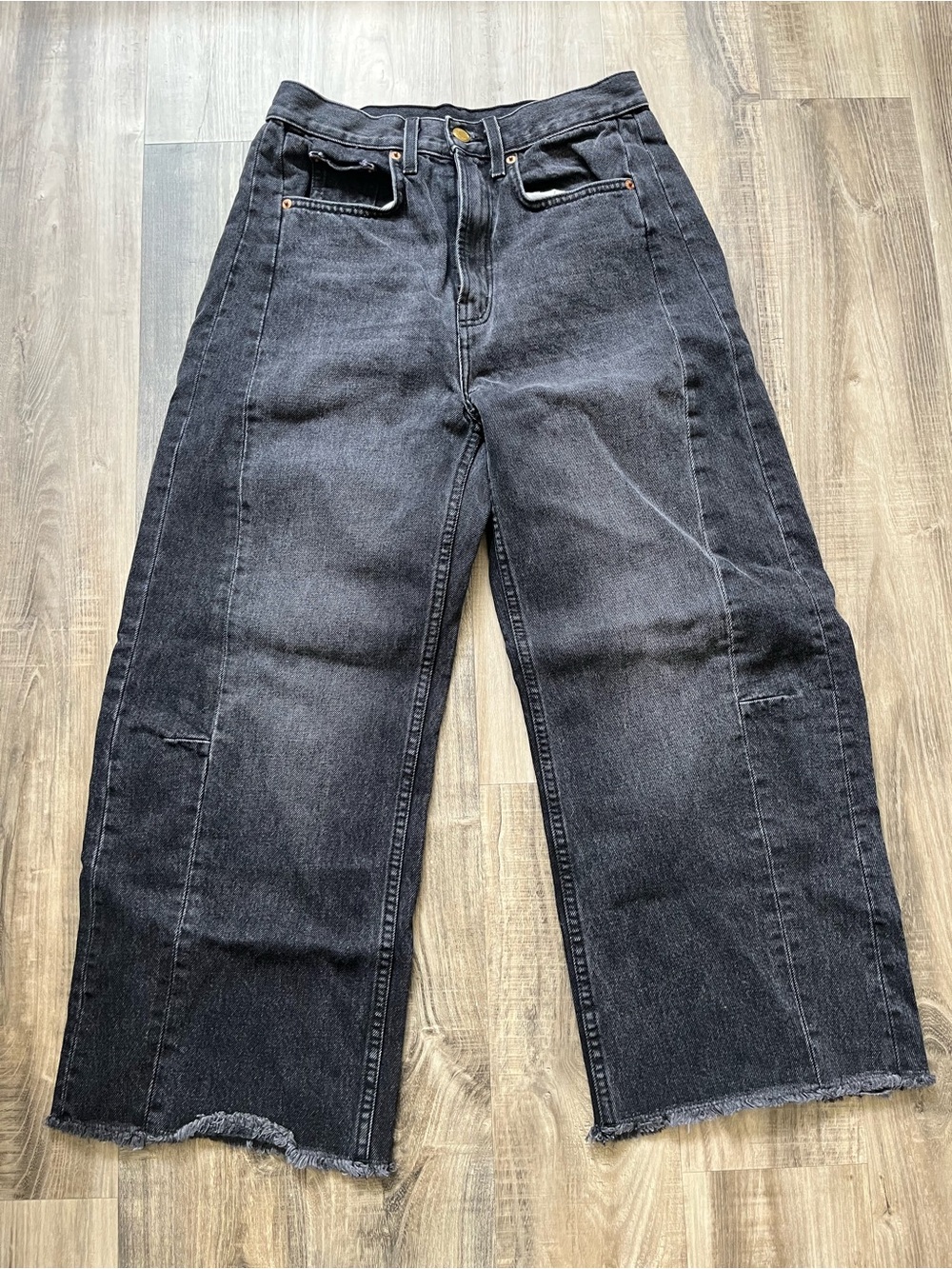 B SIDES Lasso Black Relaxed Wide-Leg Jeans